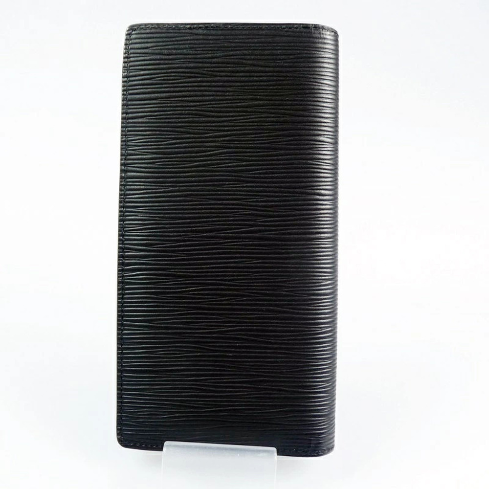 Louis Vuitton Epi Portefeuille Brazza Bifold Long Wallet Ko Leather Black